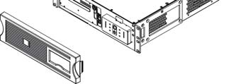 Instalace a zapojení baterie a upevnění předního panelu Krok 1 Krok 2 Krok 3 Krok 4 Připojte zástrčku baterie k jednotce UPS.