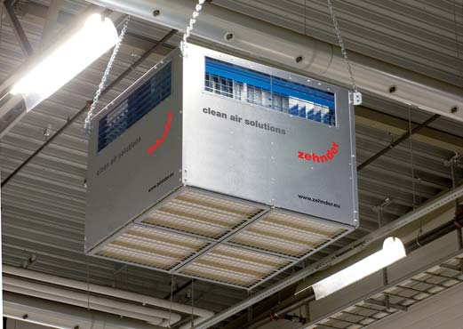 Pro čistý vzduch jsou k dispozici zařízení pod názvem Zehnder Clean Air Solutions, která se používají v budovách zvláště zatěžovaných prachem, jako jsou např. výrobní provozy.