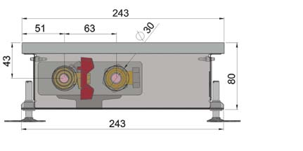 952 75 / 65 / 20 C (W) P 80 Podlahový konvektor s přirozenou