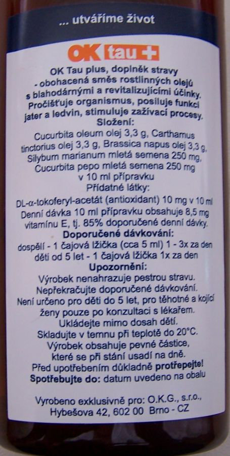 Obsah 1. Co je OK Tau+?... 3 2. Je OK Tau+ z přírodních surovin?... 3 3.