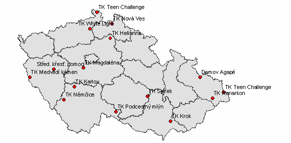 mapa 5-2: Psychiatrické léčebny v ČR v r. 2004 mapa 5-3: Terapeutické komunity v ČR v r. 2004 Léčba ve věznicích - viz kapitola Prevence trestné činnosti spojené s užíváním drog, str. 59. 5.3 Substituce a udržovací programy 5.