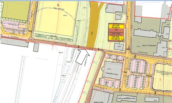 Doporučila v rámci dopravního řešení dotčené lokality klást důraz na propojení plochy Výstaviště a sportovního areálu Spartak (viz graf. příloha).