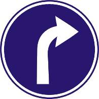 C 2b), "Přikázaný směr jízdy vlevo" (č. C 2c), "Přikázaný směr jízdy přímo a vpravo" (č.