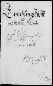 6. Jungmannovy záznamy přednášek prof. K. H. Seibta z filozofické fakulty, 1795/96 také přiměli ke studiu angličtiny a franštiny.