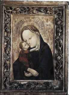 Madona s dítětem, Paříž, kolem 1410, 19 x