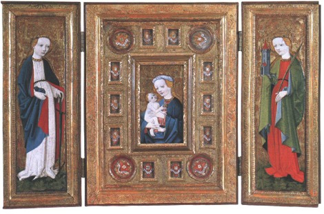 52-53.Trenčínský triptych, kolem 1440 1450 (rám upraven v 18.