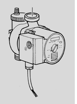 Cirkulační čerpadlo otopné vody Čerpadlo je napájeno napětím 230V /50 Hz ze svorek X2 1-3 el.desky.