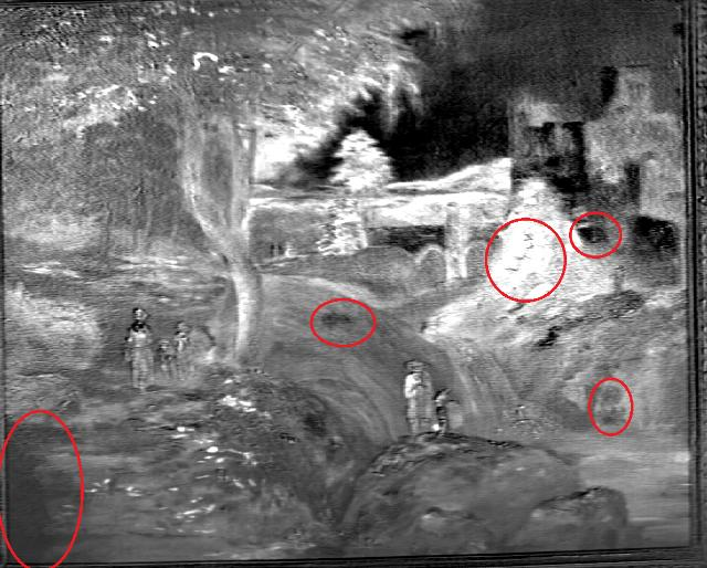 Obr. 28: Třetí hlavní komponenta (PCA3) s výrazněnými prvky viditelnými SWIR VGA kamerou 8. Literatura a odkazy Odkazy z webu: http://oceanoptics.com/ 2015 [cit. 2015-11-11] http://oceanoptics.