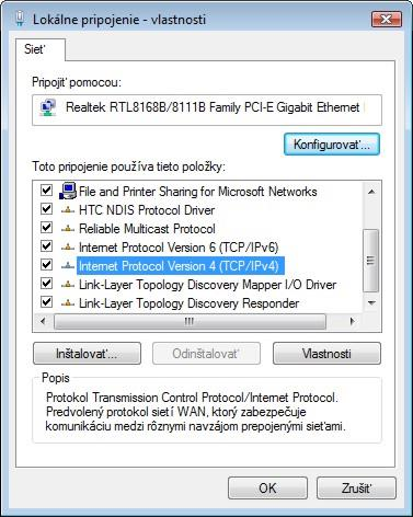 Nastavenie sieťovej karty vo vašom PC Aby bolo možné pracovať s DSL WiFi routerom Glitel GT-5802W, je potrebné správne nastaviť vlastnosti sieťovej karty vo vašom počítači.