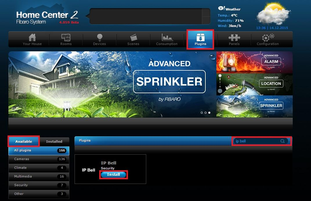 Ako nastaviť IP Bell v rozhraní Fibaro? S novou verziou systému Fibaro vo verzii 4.