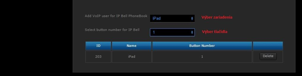 Môžete si nastaviť voľbu VoIP používateľa, ktorému sa bude volať po stlačení