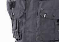 Men s vest, covered fastening, mobile phone pocket, pockets and loops for