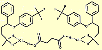 benzoová (1:1) fluoxetin jantarová (2:1) fluoxetin