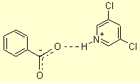 Hranice mezi solí a kokrystalem nebo kontinuum sůl - kokrystal Reakce mezi karboxylovou kyselinou a bazickým N-heterocyklem, např. kyselina benzoová + 3,5-dichlorpyridin?