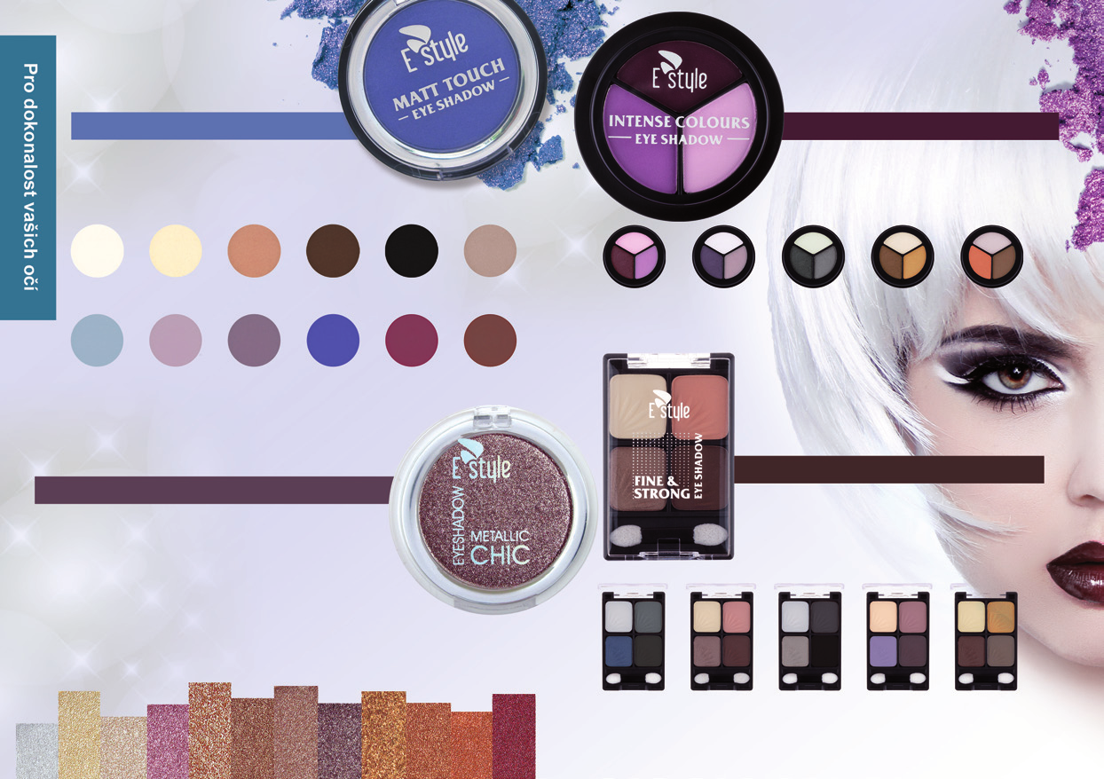 MATT TOUCH EYE SHADOW MONO INTENSE COLOURS EYE SHADOW TRIO Matné oční stíny mono Oční stíny trio intenzivní barvy Profesionální matné oční stíny bez obsahu oleje s obsahem vysoce kvalitních pigmentů