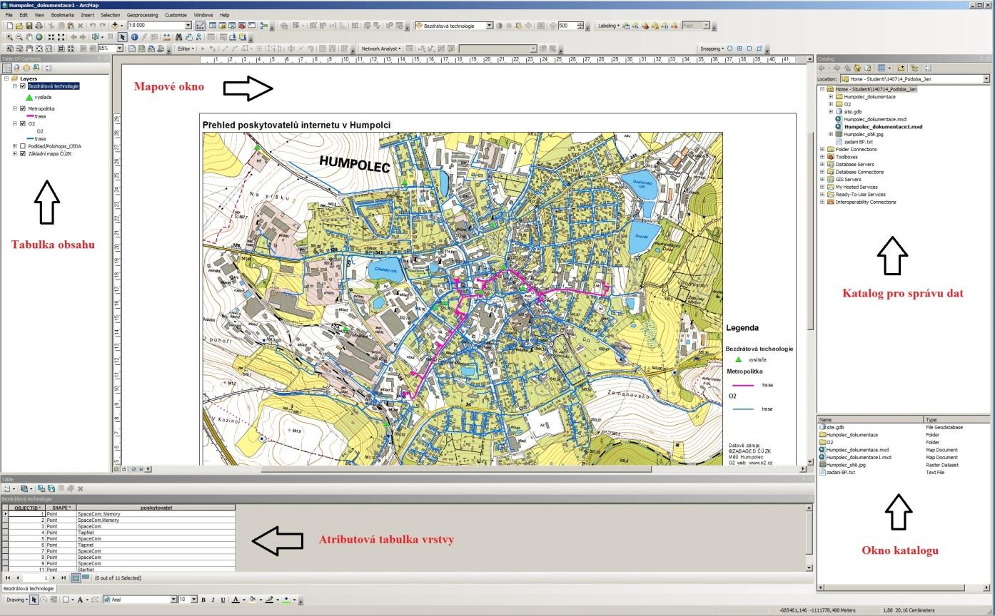 4.2 ARCGIS Software firmy ESRI využívaný pro práci s GIS systémy. Software má několik užitečných částí a funkcí, které se navzájem podporují a vytvářejí tak kvalitní systém.