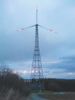 plochy pro větrné elektrárny ve východních Horních Frankách.