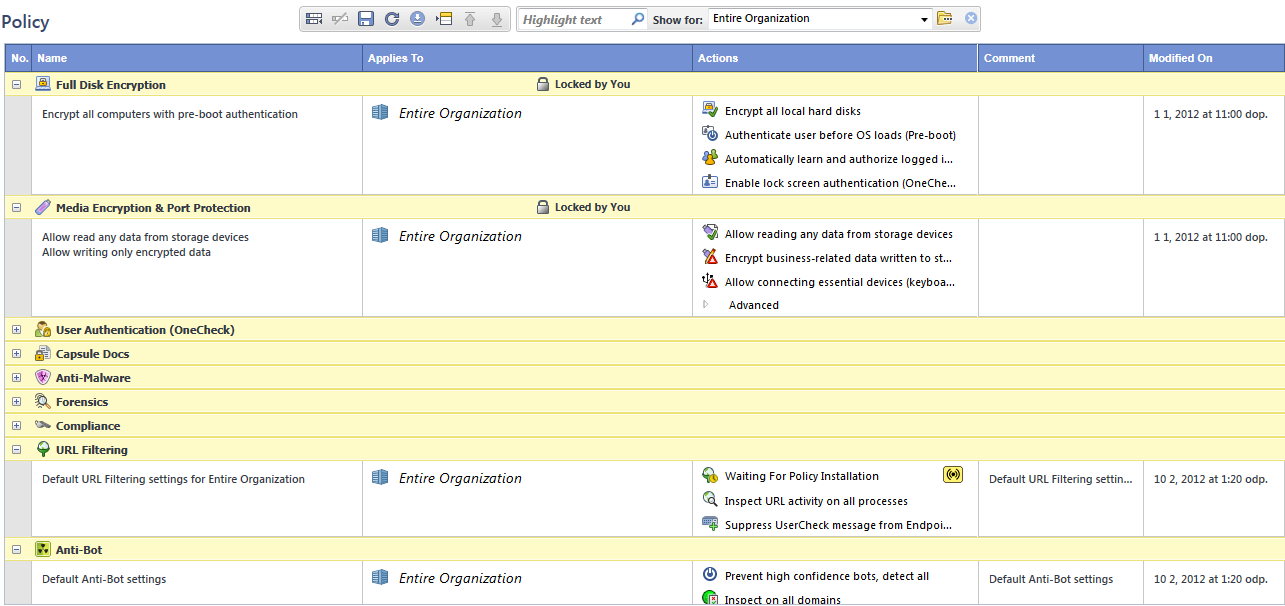 Jednotný a přehledný policy management 2015 Check Point Software