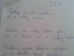 Teja Wenzel, 5. b MOJA STARŠA Mama je zarja, rada se smeji in govori. Z očetom se imata zelo rada. Kadar mama rabi pomoč, ji oče priskoči na pomoč.