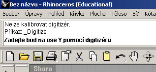 Osu Y určíme opět přesunutím hrotu. Zde postačí vybrat pozici nad nebo pod pomyslnou osou X.