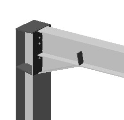 Vytvoření styků rámového rohu Styk Rámového rohu V této kapitole bude vytvořen Rámový roh šroubovaný s náběhem. Je to příklad jednoho z mnoha automatických (tzv. inteligentních) styků v AdvanceSteelu.