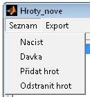 hrot spustí rozhraní z obrázku 5.3. Po zpracování načtených snímků a stisknutí tlačítka OK je nový hrot uložen na konec stávajícího seznamu.