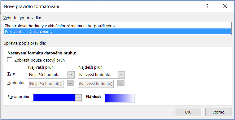 Upravíme zarovnání: v kartě FORMÁT ve skupině PÍSMO kliknutím do tlačítka Zarovnat doprava nebo do formátové vlastnosti Zarovnání textu pole Délka zadáme hodnotu vpravo.