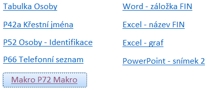 9 Externí data 206 Adresa odkazu: soubor, popř. webová adresa, v případě objektu ve stejné databázi nevyplněn, 213 Podadresa odkazu: záložka, název, snímek, popř.