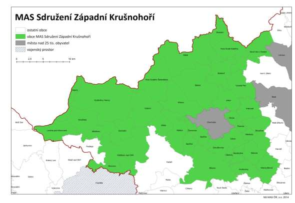 Obrázek 2 - území působnosti MAS Sdružení Západní Krušnohoří Obrázek 3 - území