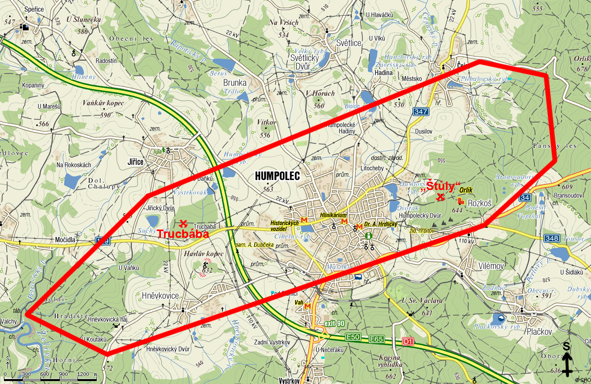 2. Rešeršní část 2.1. Zájmové území Zájmové území se nachází v okolí města Humpolce, který leţí u dálnice D1 mezi Prahou a Brnem.