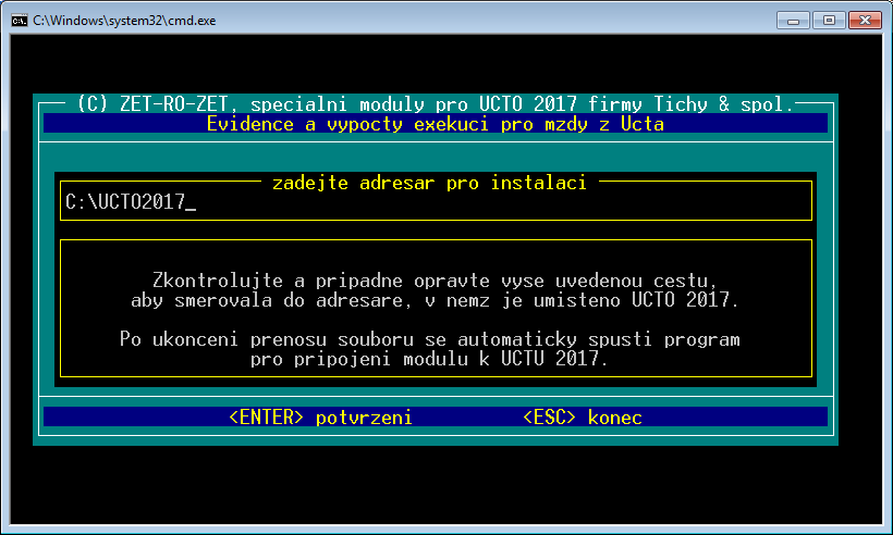 Instalaci spustíte z diskety (z instalačního adresáře) příkazem EVEXE55 případně EVEXE55.EXE. Dále v instalaci postupujte podle instrukcí uvedených v dialogových oknech.