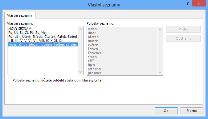 Jestliže je na listu umístěna pouze jedna tabulka, Excel si zapamatuje označenou volbu Rozlišovat malá a velká a použije ji při příštím řazení. To platí i pro rychlé řazení tabulky pomocí tlačítek.