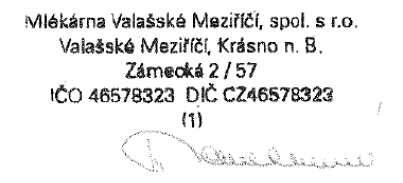 bude obsahovat výrobní čísla dodaného zařízení. Spolu s předávacím protokolem bude předáno prohlášení o shodě k technologickému zařízení.