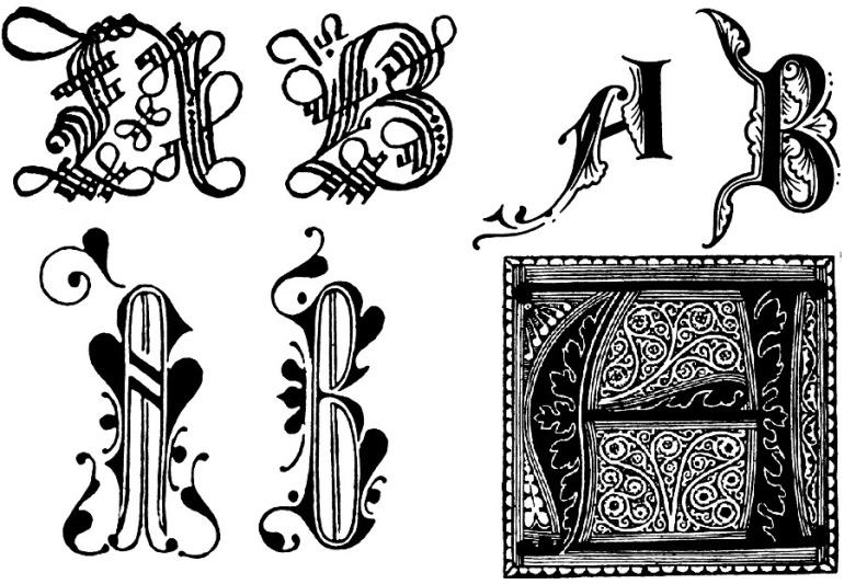 století Gotická knižní majuskula psaná Ačkoliv je odvozena ze starších prvků různého původu a přepsána plochým nástrojem drženým podle stejných pravidel jako při psaní textury, působí velmi jednotně.