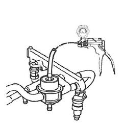 OBLASTI POUŽITIA A. Kontrola tesnosti regulátora tlaku plynu Odpojte hadicu od sacieho potrubia. Zastrčte pumpu do vstupu do podtlakového regulátora. Pumpujte, dokým nedosiahnete vákuum 600mbarov.
