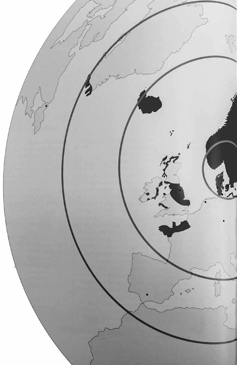 SEVERNÍ AMERIKA Borg L Anse aux Meadows SEVERNÍ ATLANTSKÝ OCEÁN Dublin SEVERNÍ York Ribe Hedeby