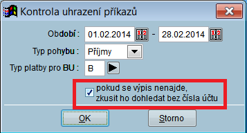 Ruční označení příkazu jako uhrazeného a kontrola plateb bez čísla účtu Funkci pro kontrolu uhrazených a neuhrazených příkazů jsme vylepšili o dvě novinky.