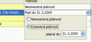 Na této obrazovce se evidují pracovníkem absolvované akce a jejich platnosti.