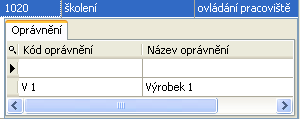 Zobrazuje se u nich: V sloupci Platnost, zda tato akce/školení je ještě ve vztahu k pracovníkovi platná,