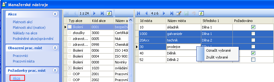 7.4.2 Hromadné stanovení požadavků na kvalifikaci 7.