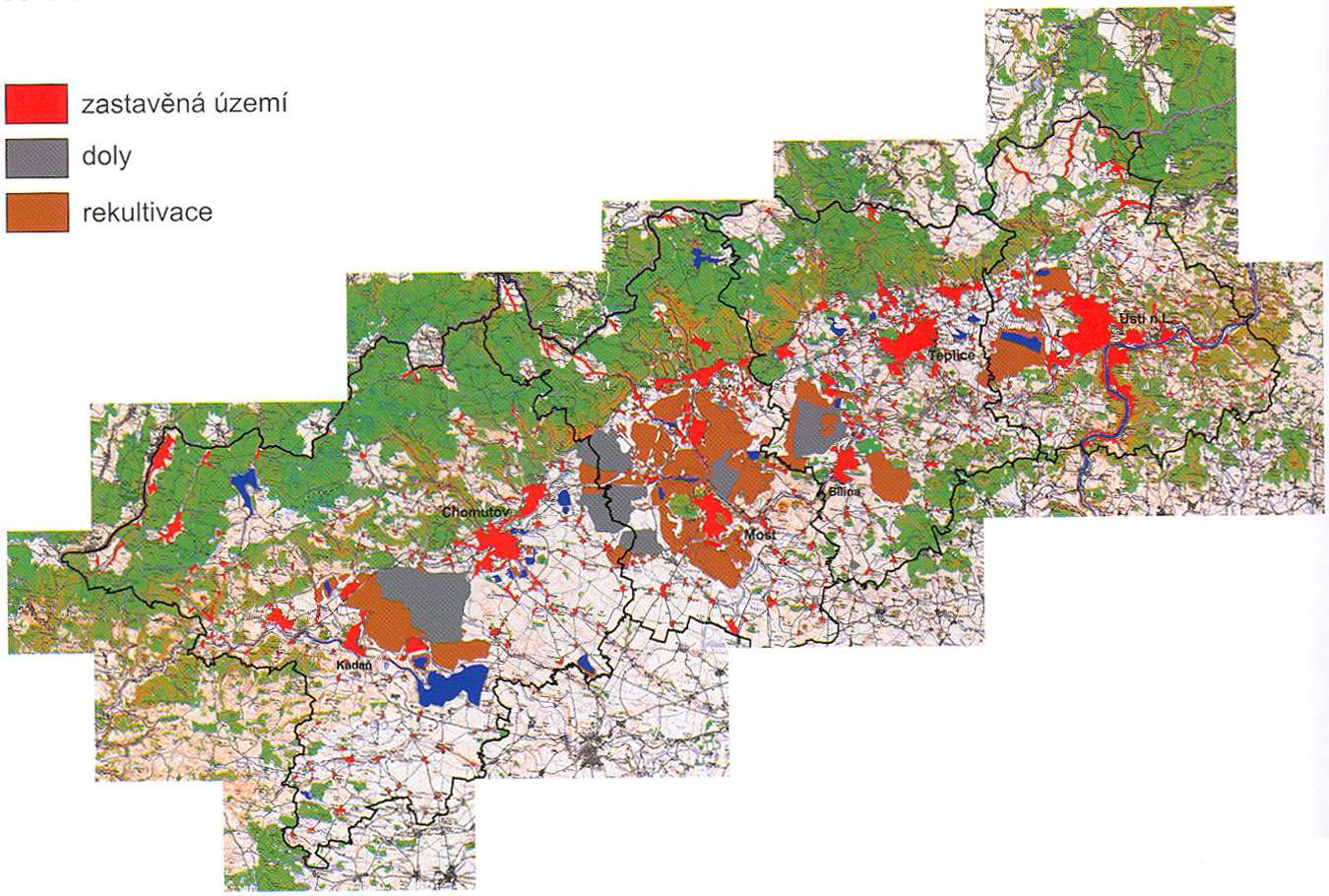 Obr. 6 Mapka zájmového území-severní Čechy Map of study area-north Bohemia Bioklimativké dny Poľana 2007 1.