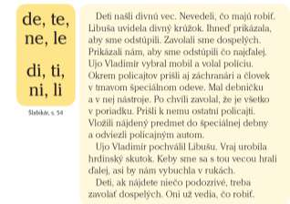 Návrh prípravy na vyučovaciu hodinu číslo 130 3. záverečná Dôvodom zaradenia didaktickej hry je precvičiť tvorenie viet so slovom Didaktická hra Povedz vetu obsahujúcim danú slabiku.