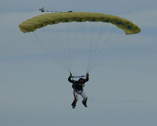 Parachuting / skydiving - jumping out of a plane from about 1000m 4000m (the higher the
