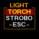 LIGHT Menu slouží pro ovládání LED světel zabudovaných do čela přístroje. Lze zvolit 2 režimy -svítilna nebo stroboskop.