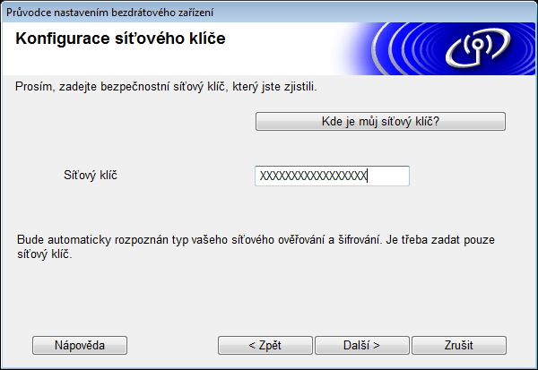 26 13-1 Je-li seznam prázdný, zkontrolujte, zda je zapnut přístupový bod a vysílá SSID, a poté se podívejte, zda se tiskárna a přístupový bod nalézají v dosahu pro bezdrátovou komunikaci.