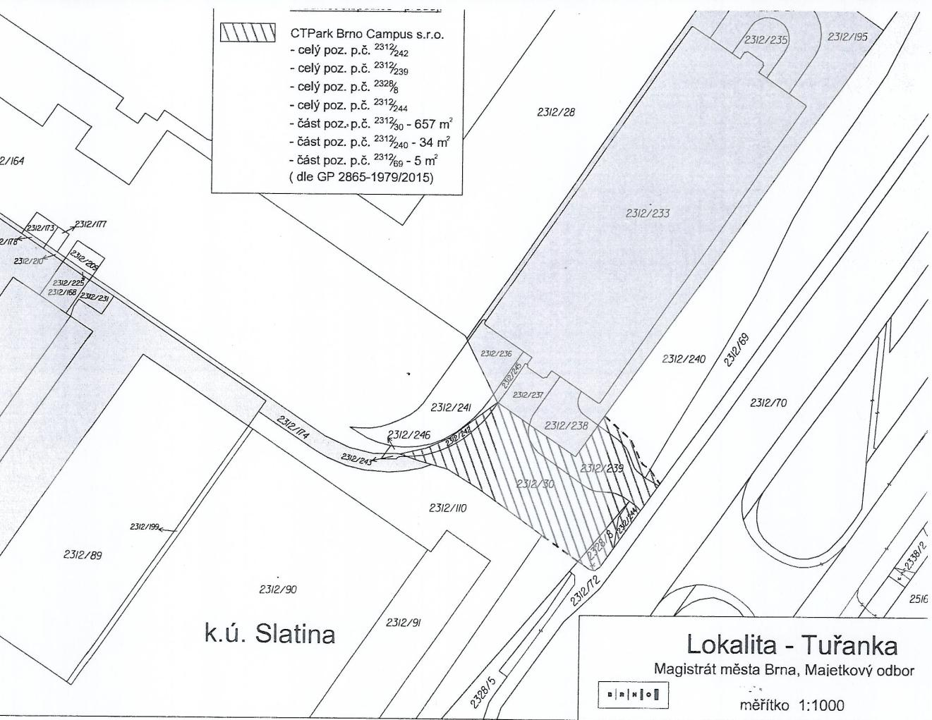 2. prodej pozemku p. č. 4345/1 - zastavěná plocha a nádvoří, o výměře 50 m 2, v k. ú. Židenice JUDr. Rutarová, Majetkový odbor Magistrátu města Brna, Malinovského nám. 3, 601 67 Brno, dv. 252, tel.