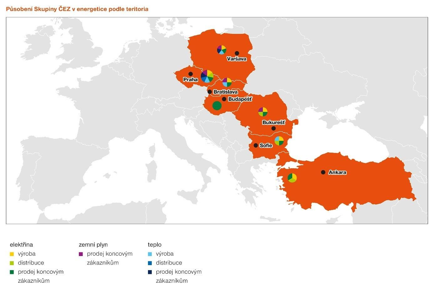 ÚVOD Skupina ČEZ je integrovaným energetickým koncernem působícím v řadě zemí střední a jihovýchodní Evropy a v Turecku s centrálou v České republice.