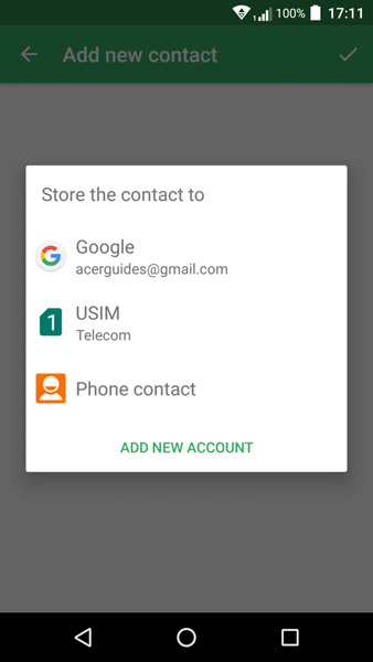 Pokud v telefonu nemáte uložené žádné kontakty, můžete importovat kontakty z účtu Google, přidat nový kontakt nebo importovat kontakty z karty SIM nebo karty SD.