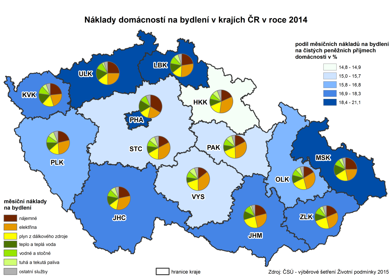 V Ústeckém kraji je druhý nejvyšší podíl domácností s nejnižšími příjmy.