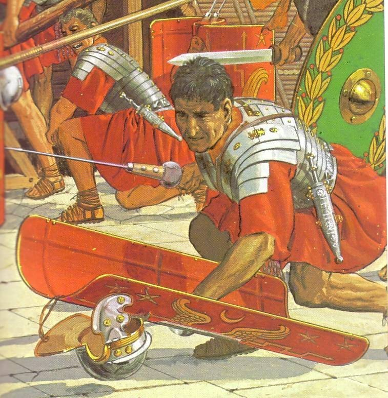 ŘÍMANÉ v kontaktu s barbarikem: legionáři, provinciálové LEGIONÁŘ římský občan (tj. Řím, Hispánie, Galie, do r. 212), min.